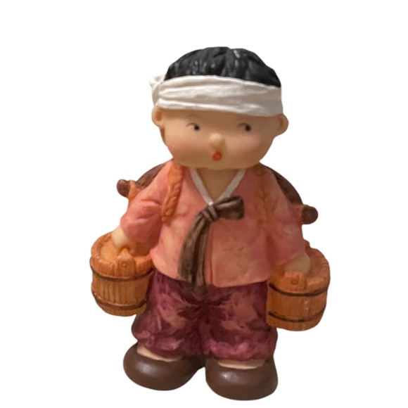 Set of 2 Vintage KOREART Figurines Boy and Girl - Hand-painted Asian Art Decor - Picture 8 of 8